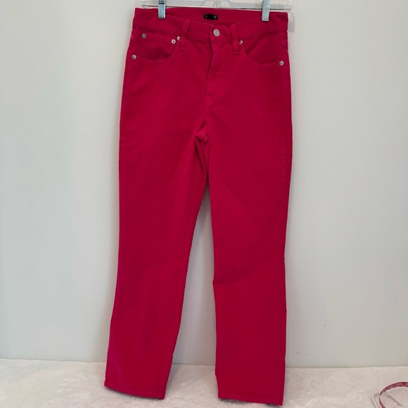J Crew Corduroy Pant, Worn Once, Size 27 Bright Pink - Picture 1 of 10